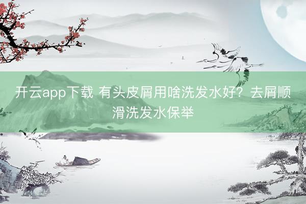 开云app下载 有头皮屑用啥洗发水好？去屑顺滑洗发水保举