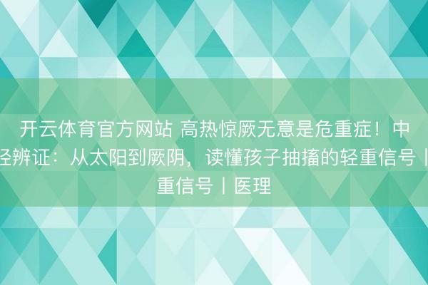 开云体育官方网站 高热惊厥无意是危重症！中医六经辨证：从太阳到厥阴，读懂孩子抽搐的轻重信号丨医理