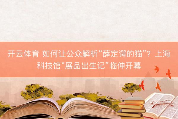 开云体育 如何让公众解析“薛定谔的猫”？上海科技馆“展品出生记”临伸开幕